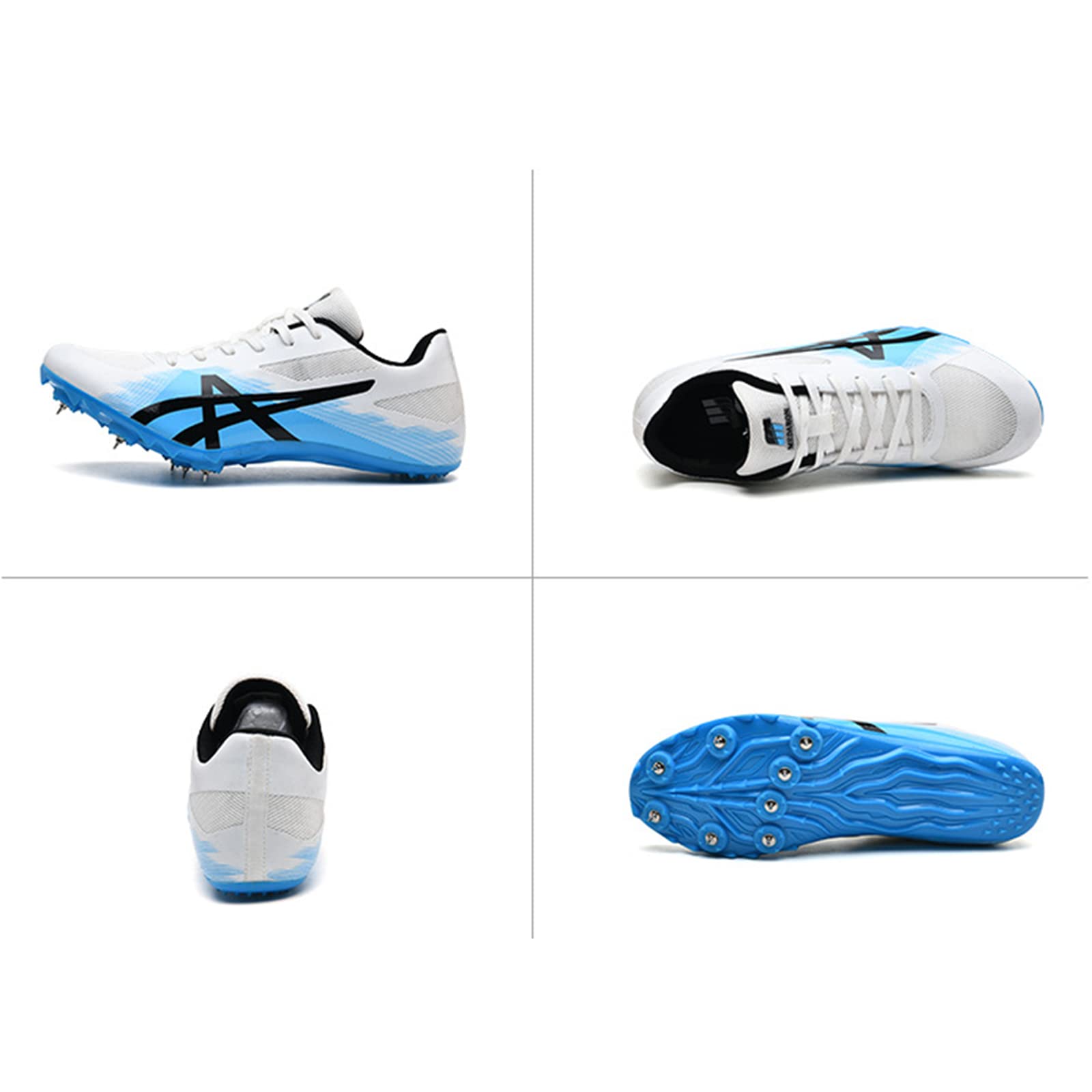SDEQA Chaussures D'athlétisme pour Femmes avec des Pointes Baskets Sprint Jumping Racing Entraînement De Course Léger Respirant