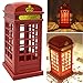 Vintage London Telephone Booth Designed USB Charging LED Night Lamp Touch Sensor Table Desk Light for Bedroom Students Dormitory Illumination Home Bar Decoration Novelty Birthday Adjustable Brightness
