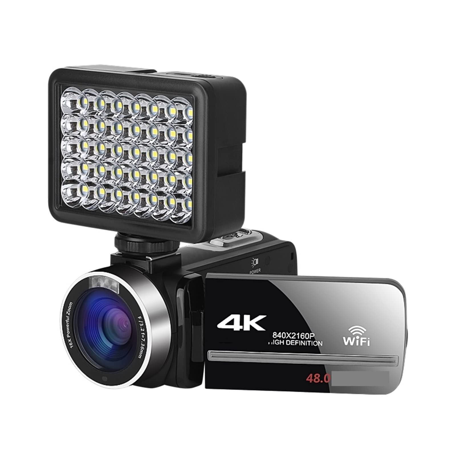 Enregistreur Vlog 4K caméscope de flux 48MP et caméra vidéo numérique webcam NA-U800-LO