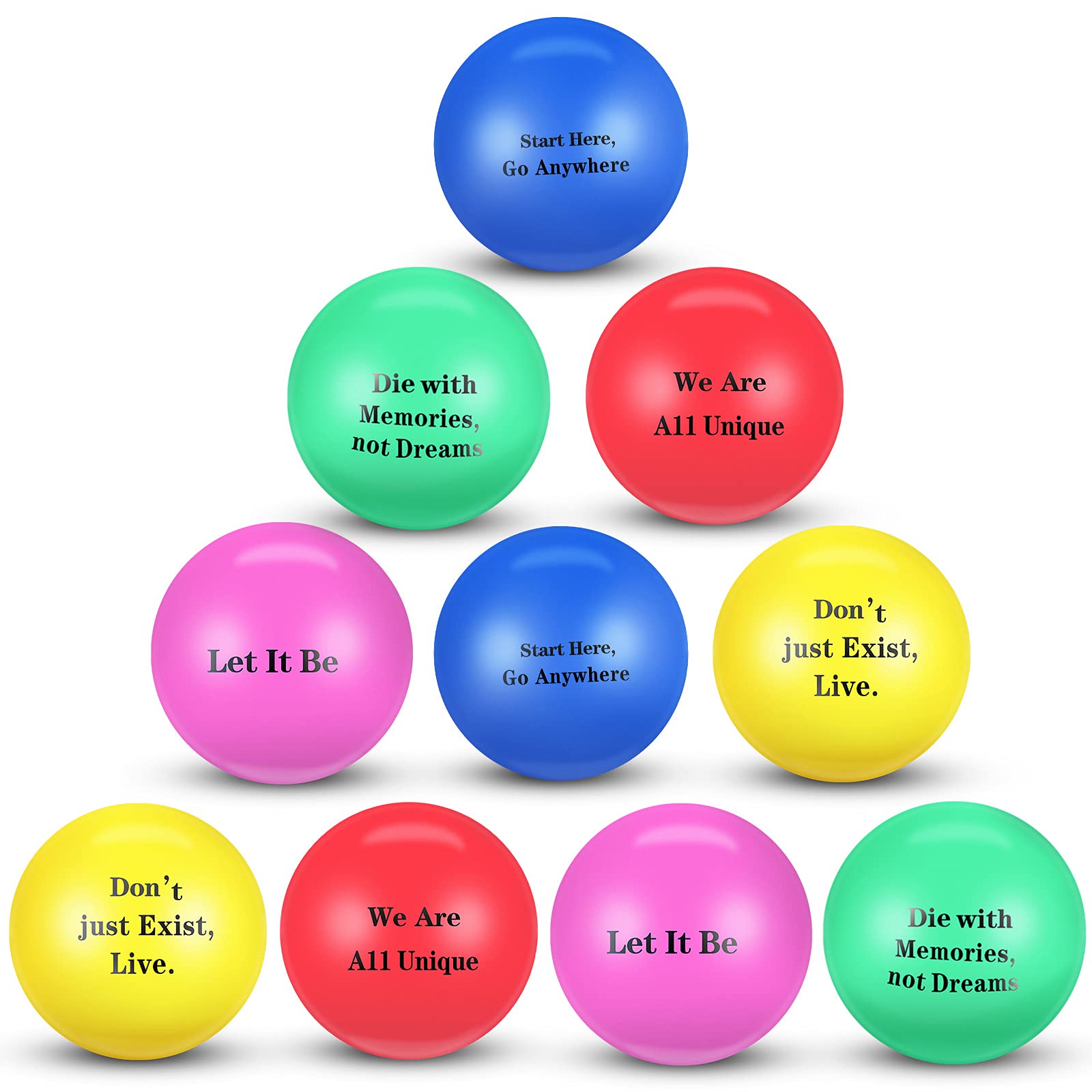 Photo 1 of 10 Pieces Mini Motivational Stress Balls