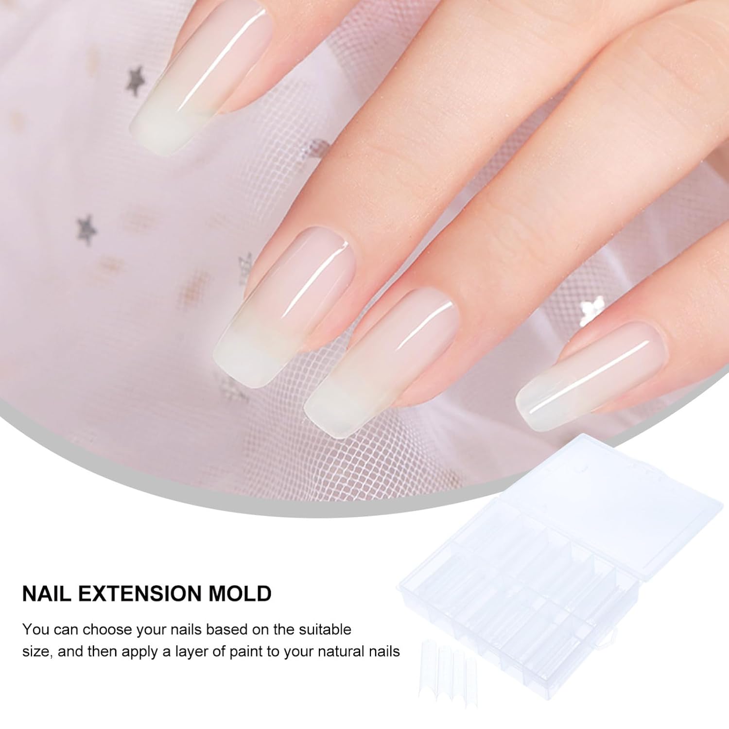 Ipetboom 120pcs Extended Nail Mold Gel Nail Forms for DIY Manicure for Professional and Home Use