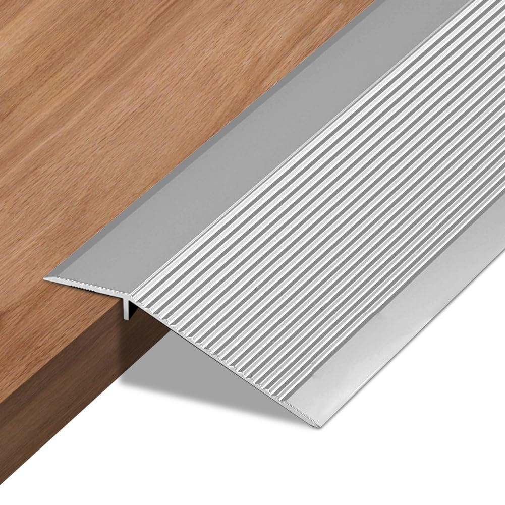 Soglia di Dislivello Pavimento 90 cm, 10-35 mm Alluminio Profilo di Transizione Pavimento per laminato, piastrelle, PVC e parquet