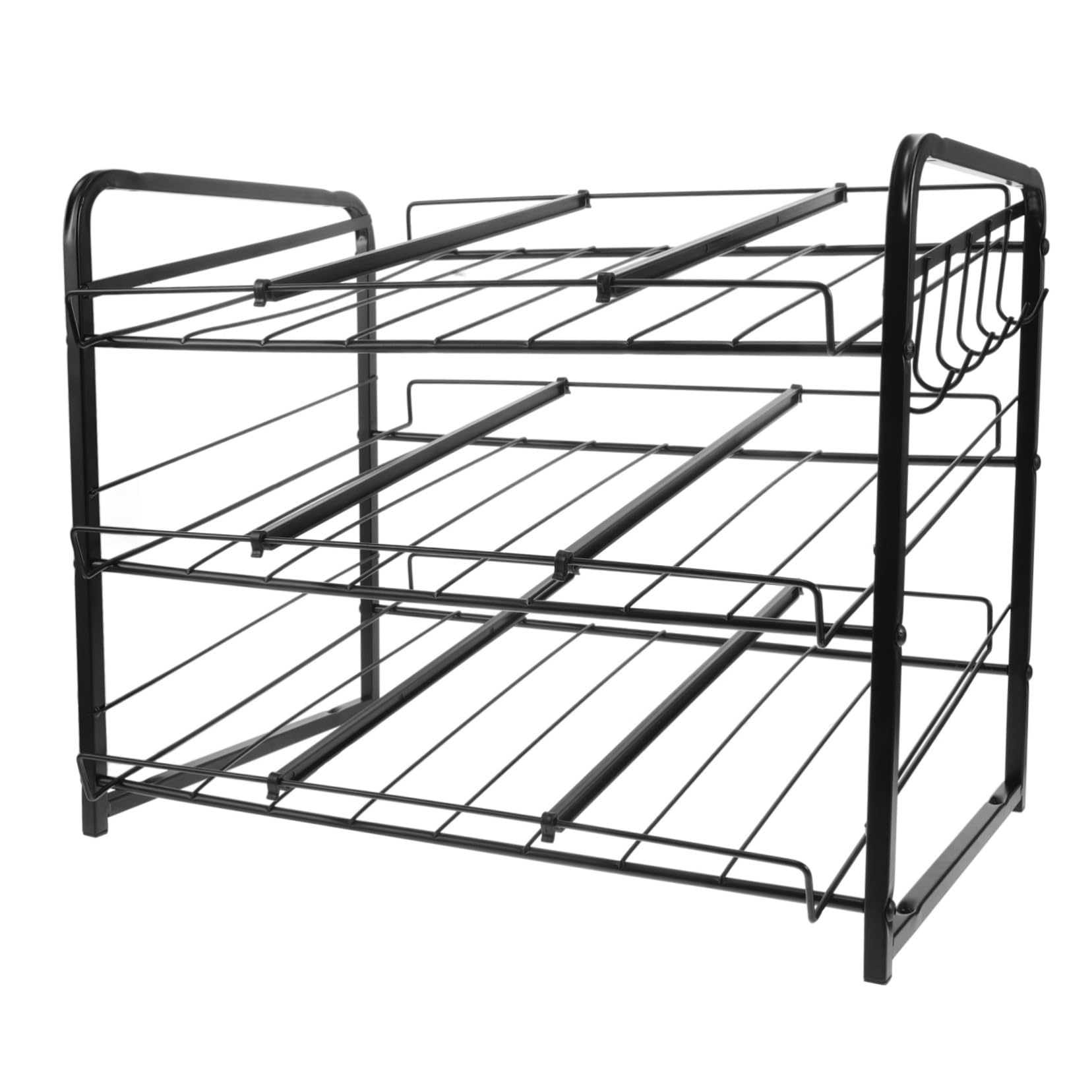 Organizador Dispensador de Latas de 3 Niveles Apilable de Acero Inoxidable Ajustable