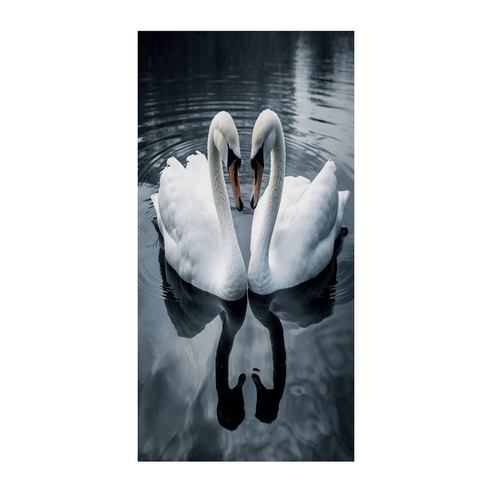 Fekiloot Style Geese On The River Door Curtain Room Divider Curtains