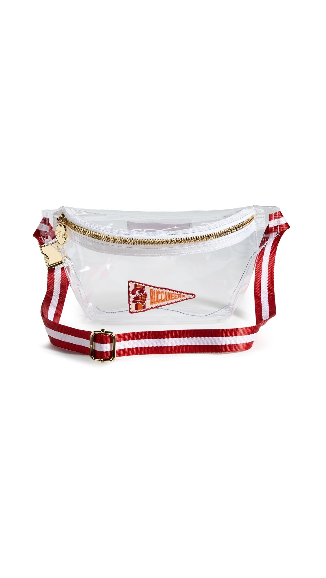Stoney Clover Lane Women's Tampa Bay Buccanee Clear Fanny Pack, Red And White, One Size