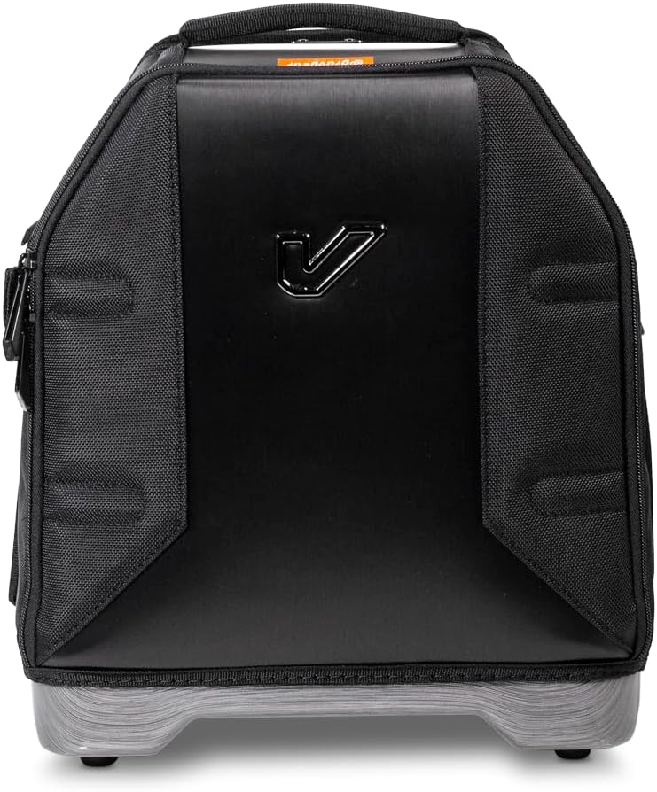 Gruv Gear VELOC Rack Tom Drum Bag/Case for Working Drummers. Features a Rugged ABS Shell Bottom, Adjustable Strap, Water-Repellent Tough Nylon Fabric & Patented Dual-Opening Design - 8x10" - Black