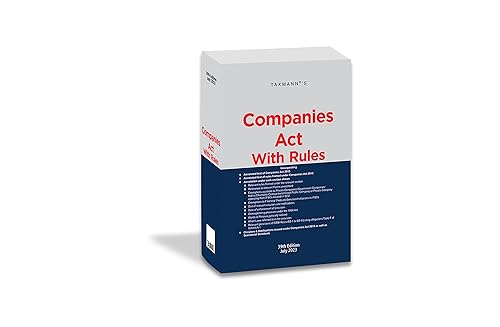 Taxmann's Companies Act with Rules | POCKET | PAPERBACK – Most authentic &amp; comprehensive book covering amended, updated &amp; annotated text of the Companies Act with 55+ Rules, etc. [2023]