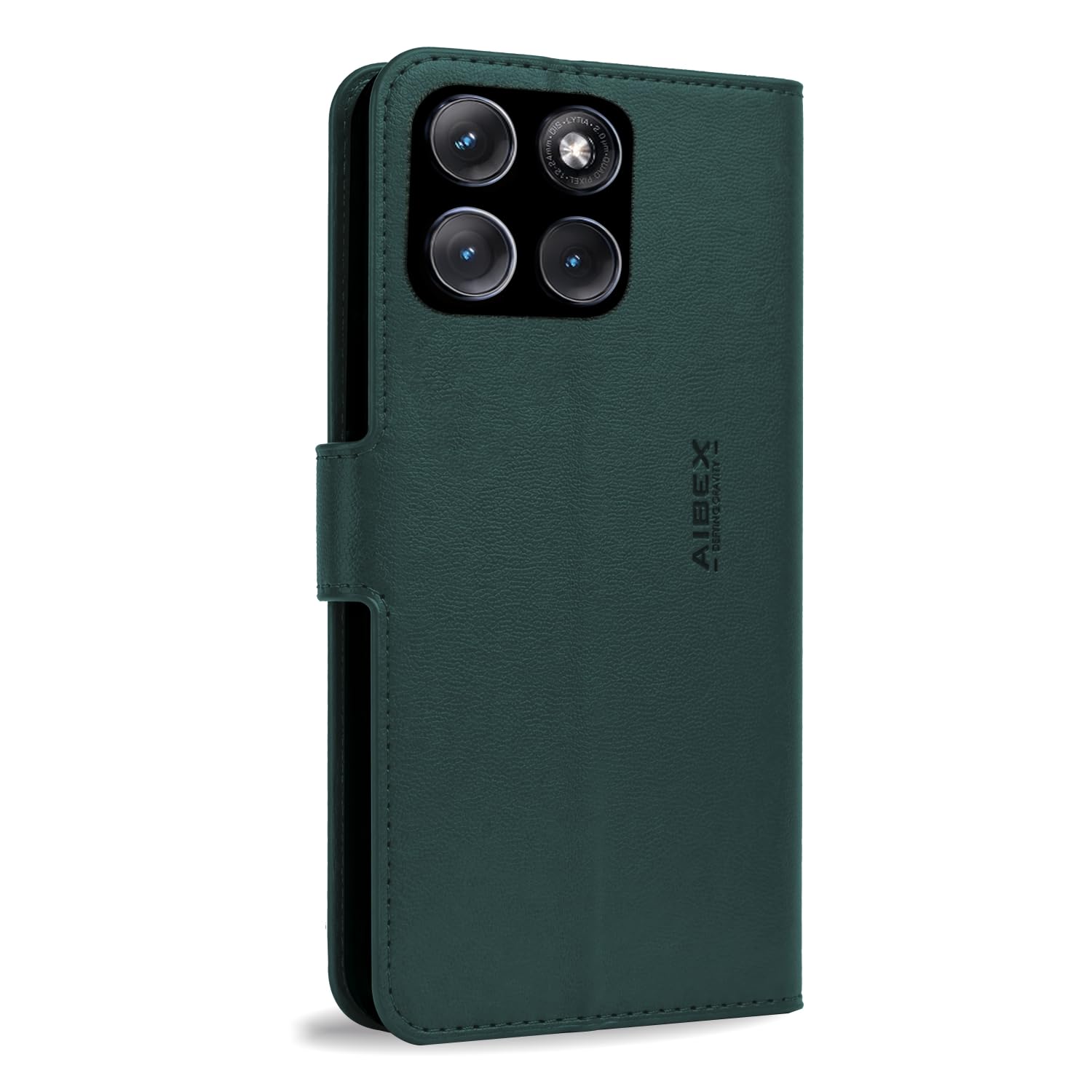 AIBEX® Compatible for Motorola Egde 70 Fusion 5G Flip Cover Leather Finish | Inside TPU with Card Pockets | Wallet Stand | Complete Protection Flip Case Green — Amazon image 2