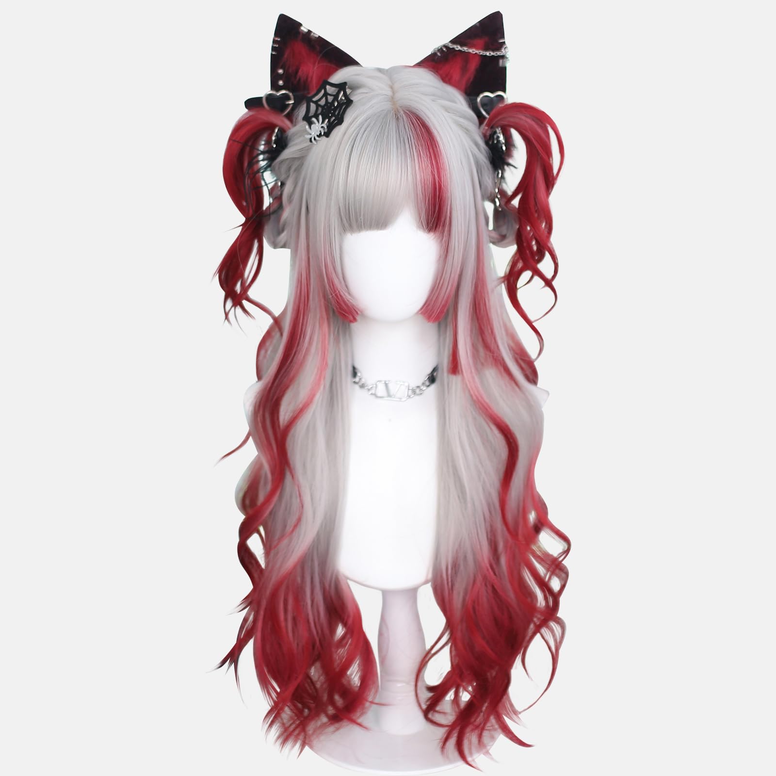 gradient Wigs cosplay Wig pink and lolita wigs anime wig halloween Wigs for women (No accessories included) ()