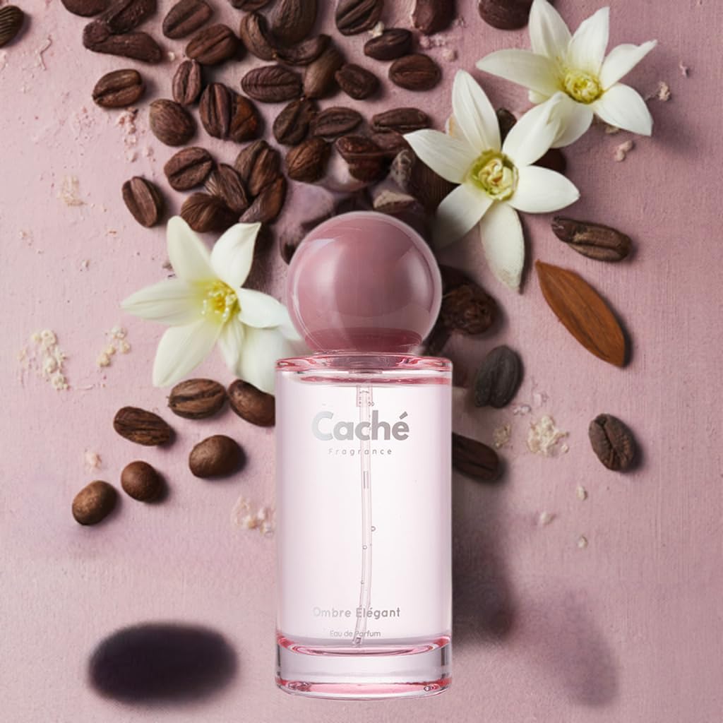 Ombre Élégant by Caché – Jasmine, Tuberose, Almond, Coffee, Cacao, Amber; Eau De Parfum (EDP) 50ml, Feminine - Image 5