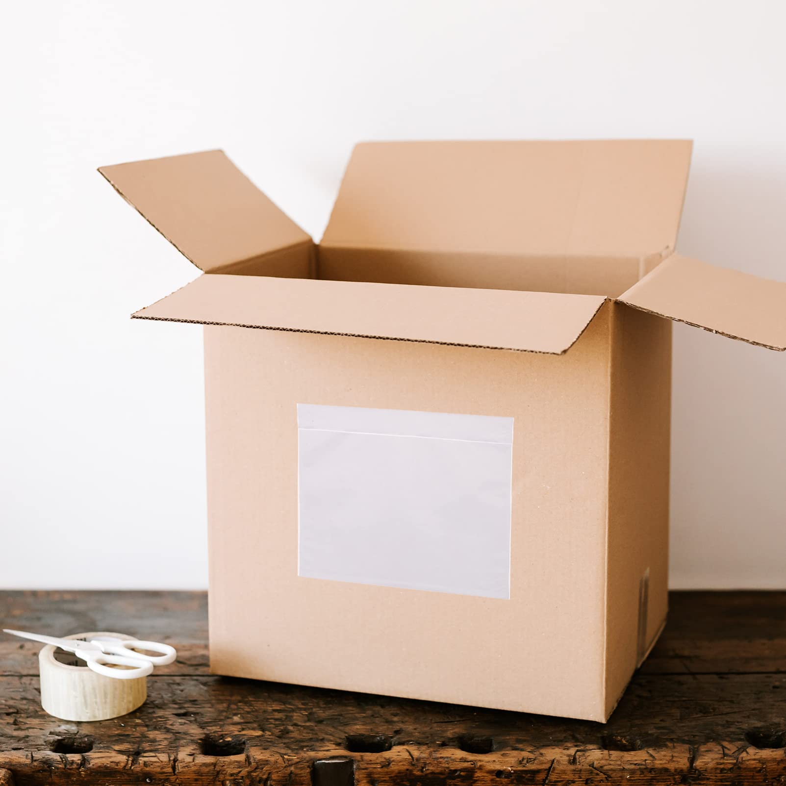 HOODANCOS 100pcs Packing List Pouches Adhesive Packing List Pouch Package Bags Self-adhesive Packing Envelopes Transparent Mailing Envelopes Stand Shipping Label Sleeves Mirror Vinyl Holder