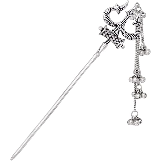 Trisul Oxidised Silver Brass Juda Pin Stick