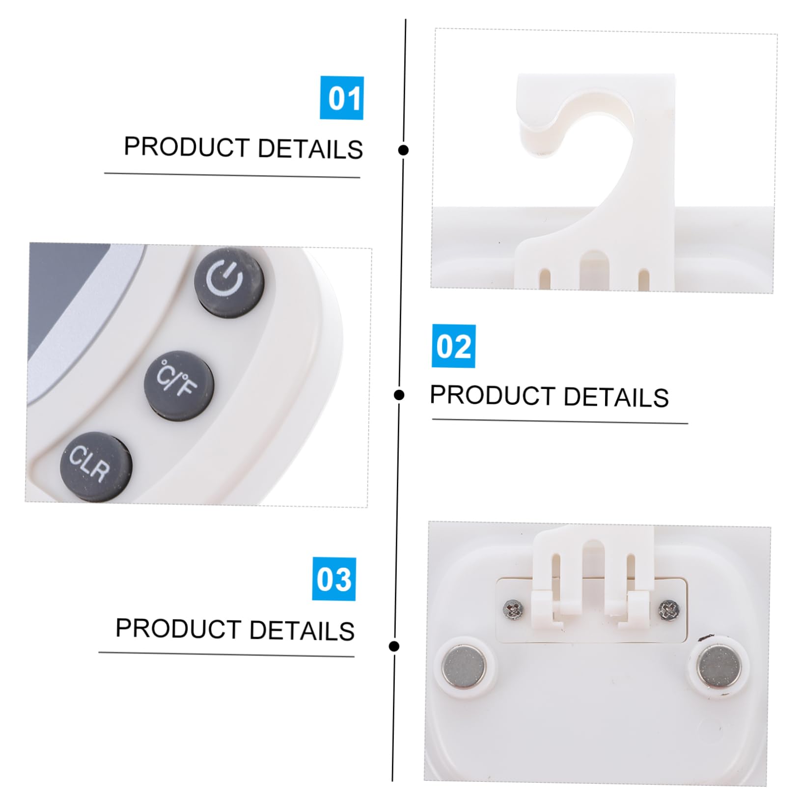 Alipis 6 Piezas Termómetro Para Refrigerador Congelador Inalámbrico Refrigerador Congelador Medidor De Temperatura Portátil Termómetro Para Digital Interior Abs
