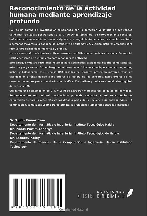 Miniatura 2 de Reconocimiento de la actividad humana mediante aprendizaje profundo (Spanish Edition)