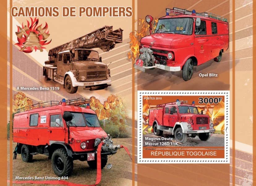 Togo 2010 Ire Trucks Magirus Deutz Stamp M/S MNH