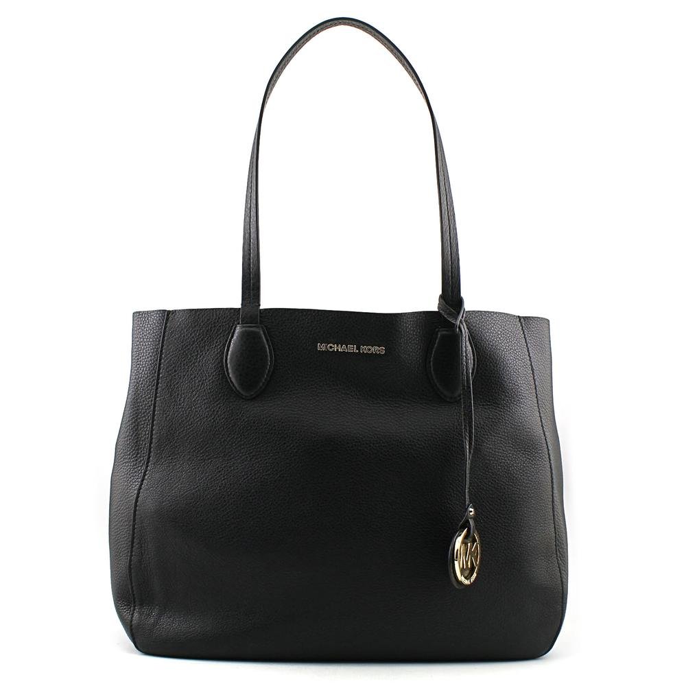 Michael Kors Mae Large Reversible Tote Black Pale Gold - Main Image