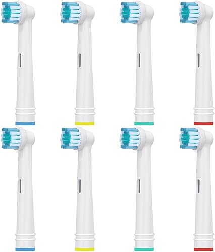 DeBizz - Cabezales de repuesto para cepillos de dientes eléctricos compatibles con Oral B, cabezales de repuesto de precisión para una limpieza