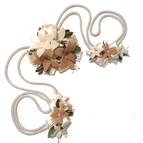 Wedding lasso with rustic yute flowers