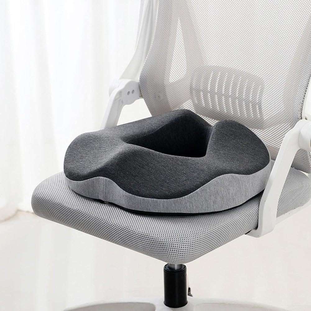 per cuscino Sedia Ufficio Memory Foam Traspirante Design Forato(Light gray (cloth))