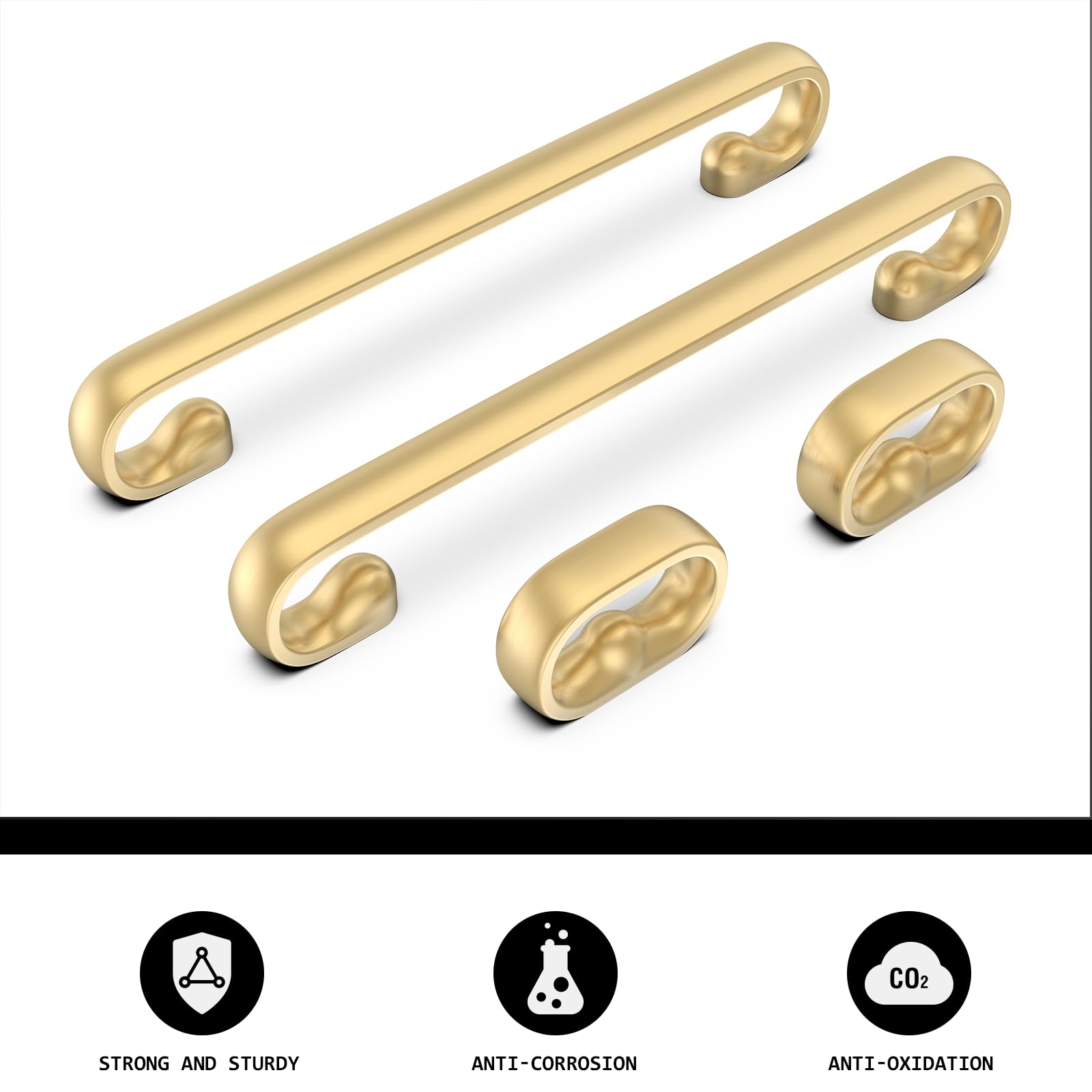 Homdiy 10 Pack Brushed Gold Cabinet Knobs Dresser Knobs, Brass Cabinet Knobs Gold Drawer Knobs Round Kitchen Cabinet Knobs Small Kitchen Cabinet Hardware Door Knobs