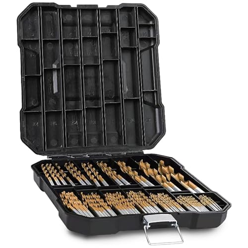 TUMAX SAE 99PCS Titanium Coated Drill Bit Set, 135° Tip High Speed Steel, Twist Drill Bit Set with Storage Case for Aluminum, Copper, Soft Alloy Steel, Wood, Plastic Size from 1/16" to 3/8" - Image 9