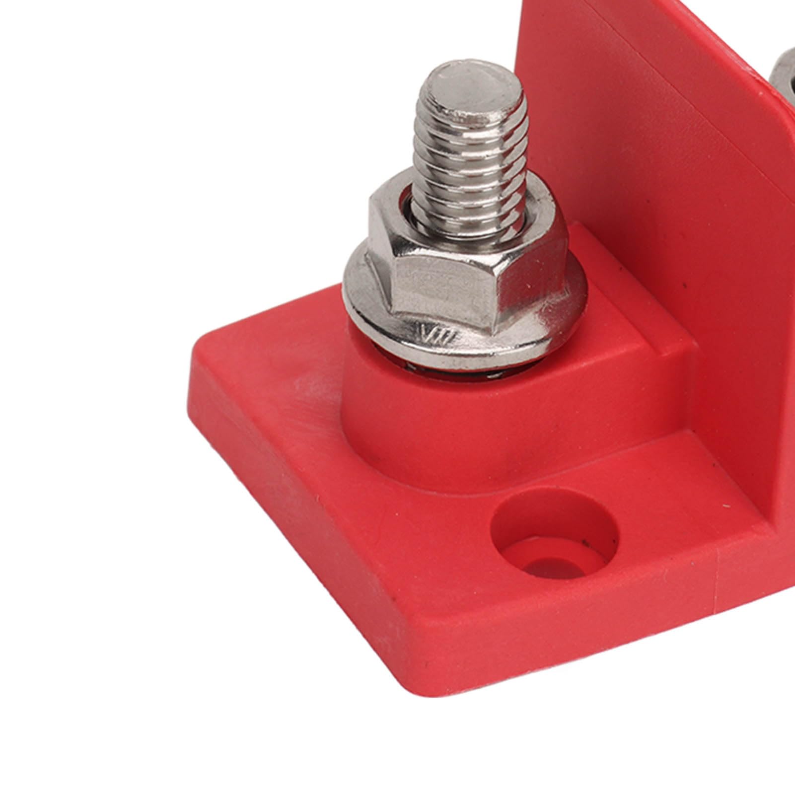 Podwójne złącza kablowe Powerpost M10 Podwójne kołki Złącze kablowe z 2 izolatorami do samochodu RV Statek Ciężarówka DC12 do 48V (Czerwony)