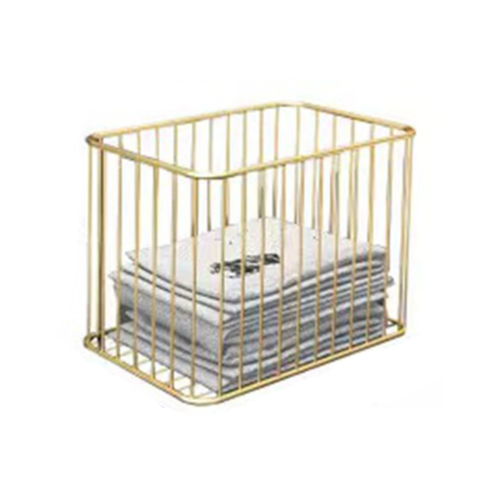 Tuoyibo Gold Bathroom Laundry Basket, Iron Scandinavian Dirty Clothes Basket, Clothes And Toys Storage, Dirty Clothes Storage Frame