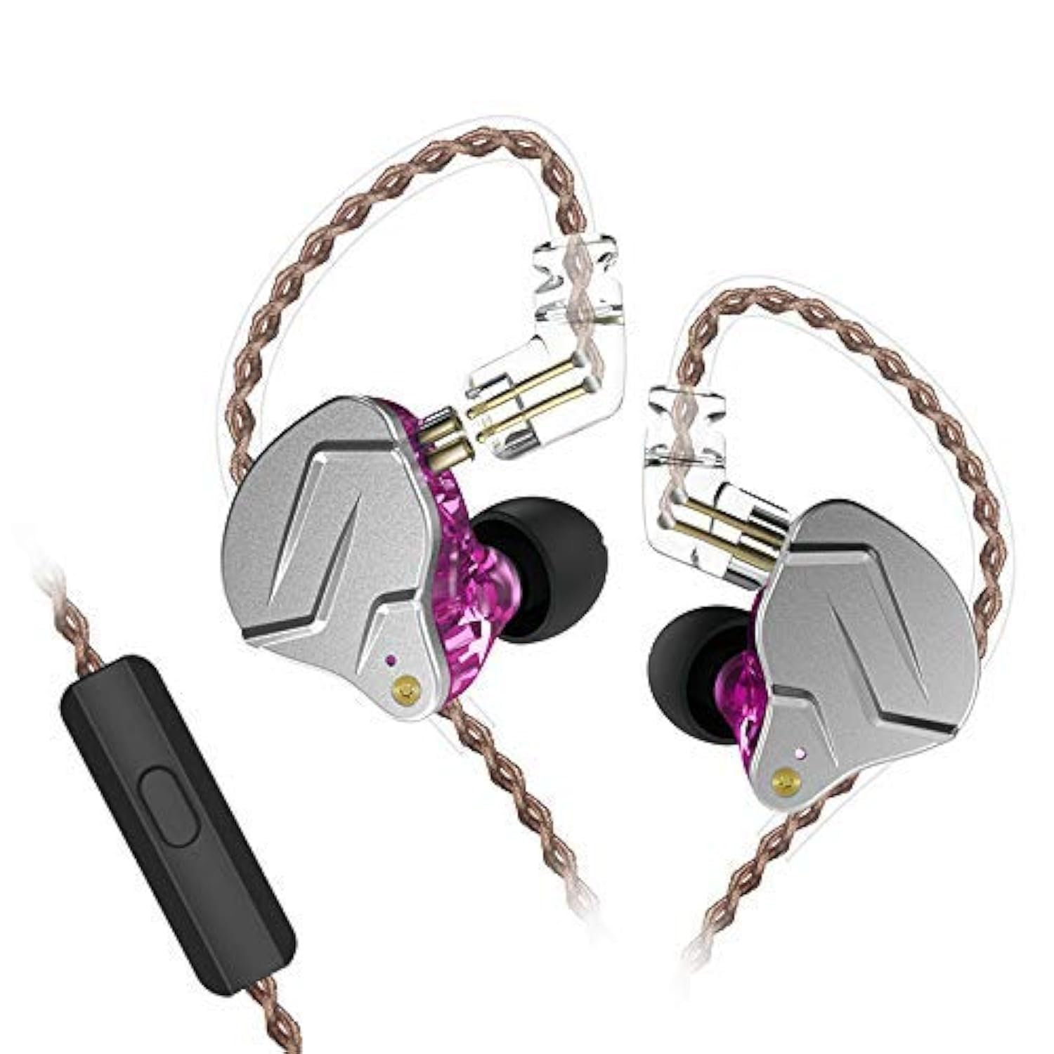 KZ ZSN Pro Dual Drivers 1BA 1DD in Ear Earphones HiFi Power Bass Earbuds Headphones High Clarity Sound Wired Earphones with Detachable Cable for