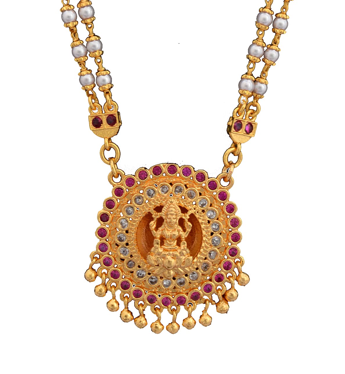 See full amazon price history chart for Radhas Creations Women’s Pearl double line long chain necklace 26" with ruby tiny pendant -no.991M for women and girls Radhas Creations Women’s Pearl double line long chain necklace 26" with ruby tiny pendant -no.991M for women and girls (B09Q3J9ZF3) Amazon Price History, Amazon Price Tracker