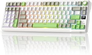 RK ROYAL KLUDGE L98 Gasket Mount Mechanical Keyboard w/Display Screen & Hot-Swap Knob, Tri-Mode BT/2.4G/USB-C 95% Wireless Keyboard w/Left Number Keys, Hot Swappable, Pro Software, 8000mAh Battery