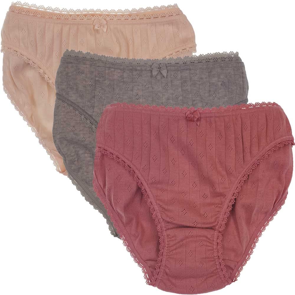 Liv Lingerie Girls 3-Pk Briefs Cotton Multipack Sets 3 Pair Pack Of Bikini Knickers Briefs Underwear (Age 9-10 Years)