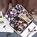 BTSKY New Multi-functional A4 Document Bags Portfolio Organizer-Waterproof Travel Pouch Zippered Case for Ipads, Notebooks, Pens, Documents (Beige Flower)