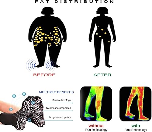 Miniatura 3 de 3 pares de calcetines para adelgazar de turmalina calcetines moldeadores de turmalina calcetines magnéticos de autocalentamiento calcetines