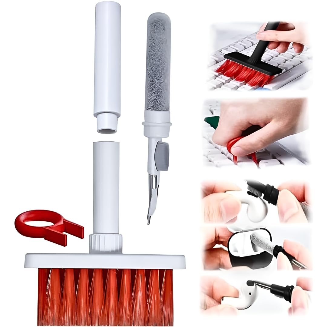 5-in-1 Multifunctional Cleaning Kit – Keyboard Cleaner with Nylon Brush, Keycap Puller, Flocking Sponge, High-Density Brush, and Metal Pen Tip – Compact & Portable Electronics Cleaning Tool-image-45