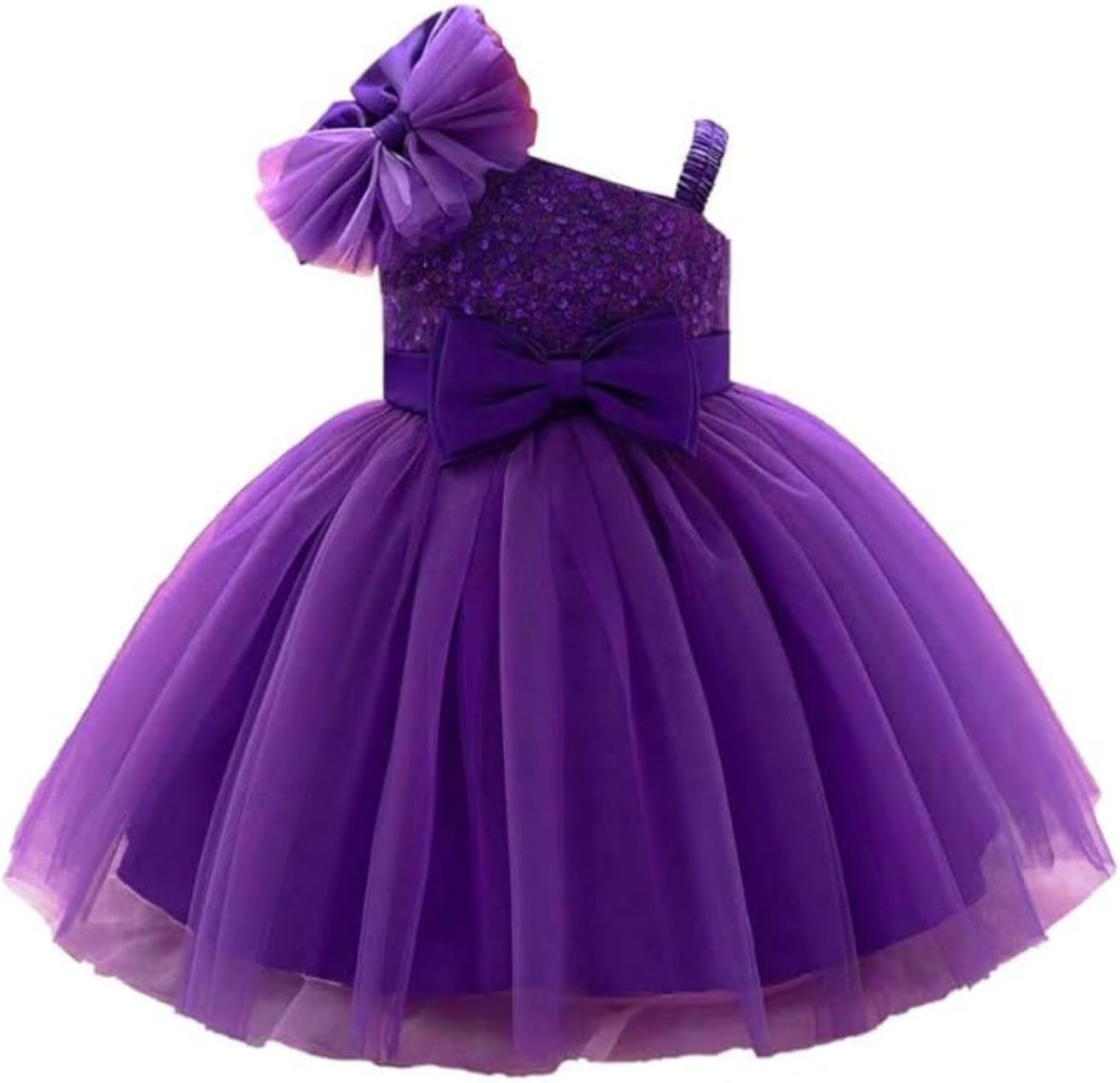 Barbet Sequence Embroidered Net Flaired Sleeve Less Baby Girl Frock