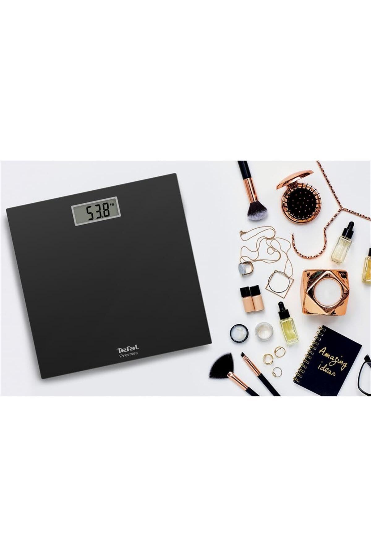 Tefal Premiss PP1400 balance, Affichage facile à lire, Plateau spacieux, Jusqu'à 150 kg, Mise en marche et arrêt automatique, Noir