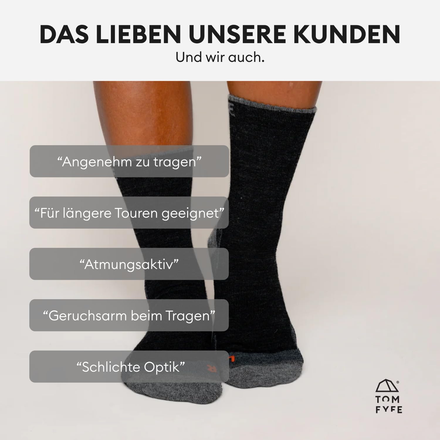 Premium Merino Wandersocken - Unisex - OEKO-TEX® - Atmungsaktive Trekkingsocken aus Merinowolle - geruchshemmend & feuchtigkeitsregulierend – Made in Europe