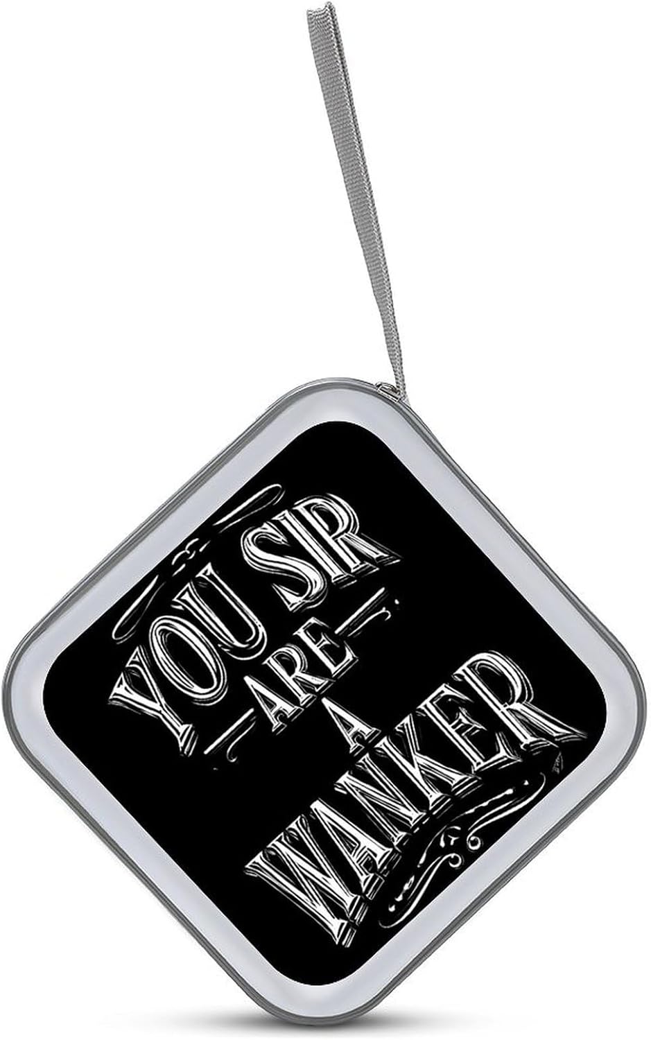You Sir Are A Wanker CD Case DVD Storage Holder Binder 40 Capacity | protective,hard case,protable loop,travel car use,zippered closure