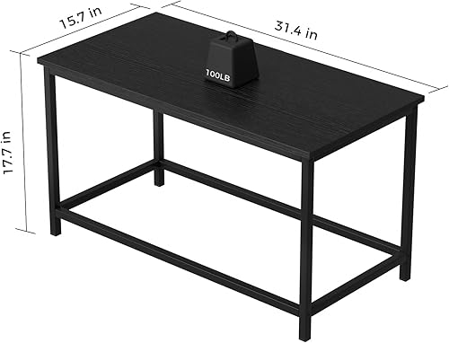 Miniatura 26 de SAYGOER Mesa de centro rectangular simple y moderna, espacio abierto, minimalista, para sala de estar, hogar, oficina, mesas de cóctel industriales,