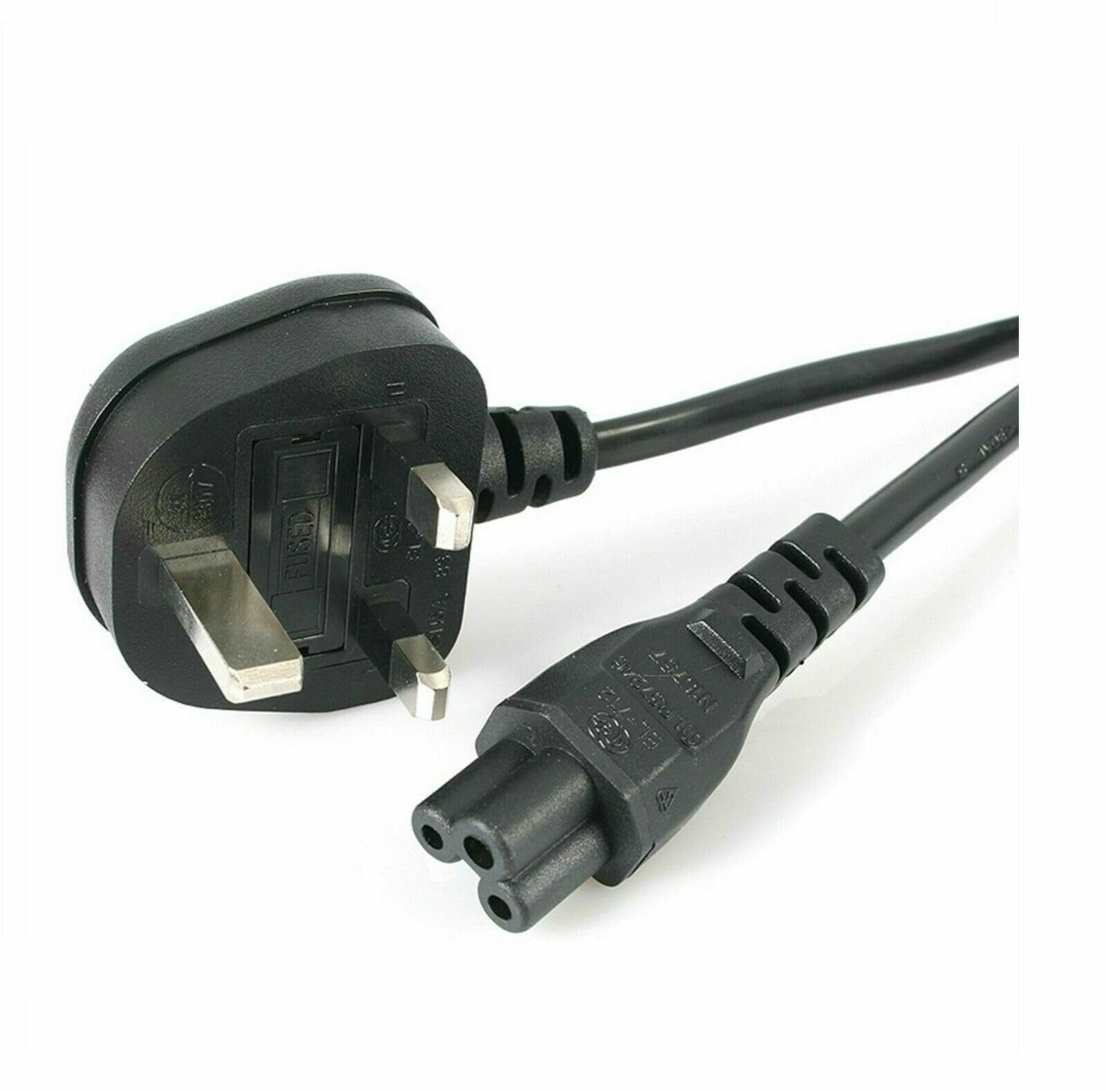Laptop Power Cable - 1.5 Meter UK plug to C5 3 pin Laptop power lead（1.5m / 5FT）
