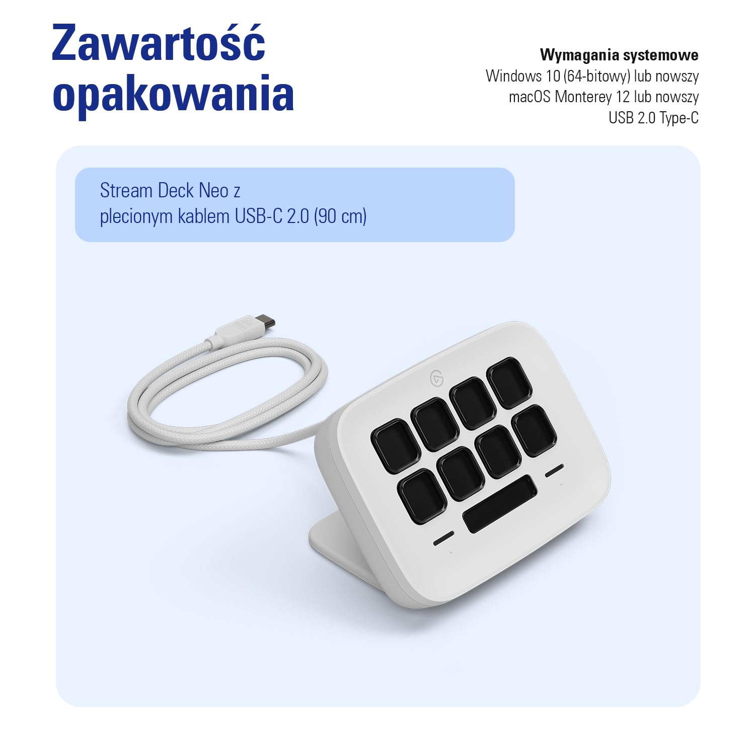Elgato Stream Deck Neo, 8 konfigurowalnych klawiszy | 2x Touch Points, szybkie zadania - Word, Excel, PowerPoint, Teams, Zoom, Spotify, Mac i PC
