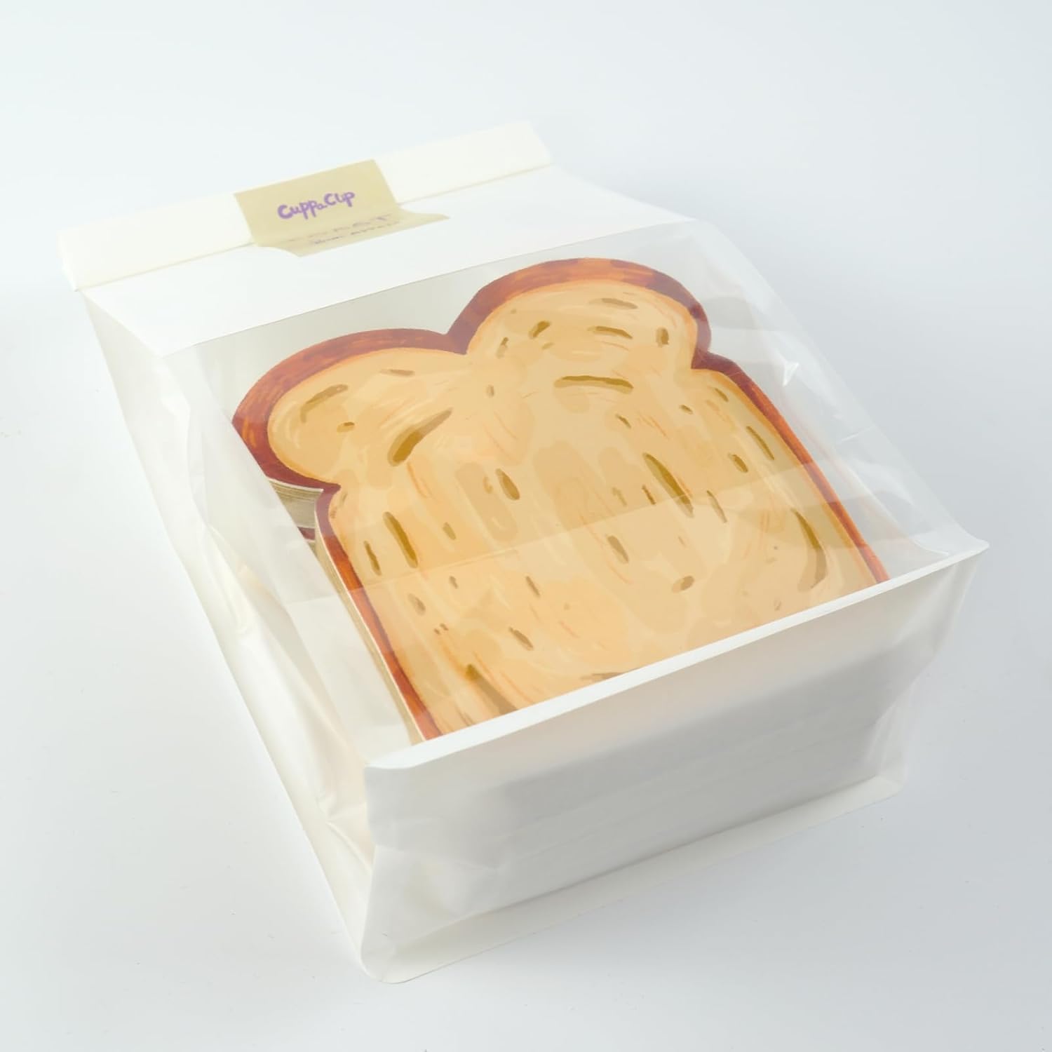 Toast-Shaped Note Pads - 5 Pack Blank Scratch Pads 50 Sheets/Pad Small Notebook for Baking Lovers Cute Note Taking (A bag of toast has 5 pads.)