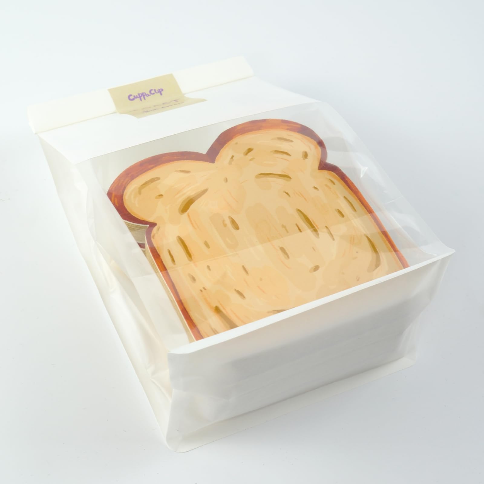 Notizblöcke in Toastform, 5 Stück, blanko, 50 Blatt/Block, kleines Notizbuch für Backliebhaber, niedliche Notizen (eine Tüte Toast hat 5 Blöcke)