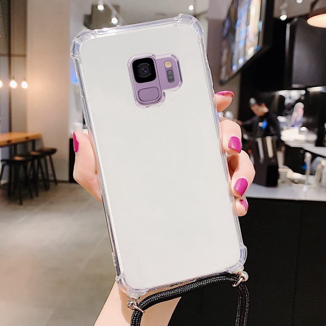 Amazon.co.jp: Galaxy S9 ケース クリア 透明 カバー ショルダー 掛縄 