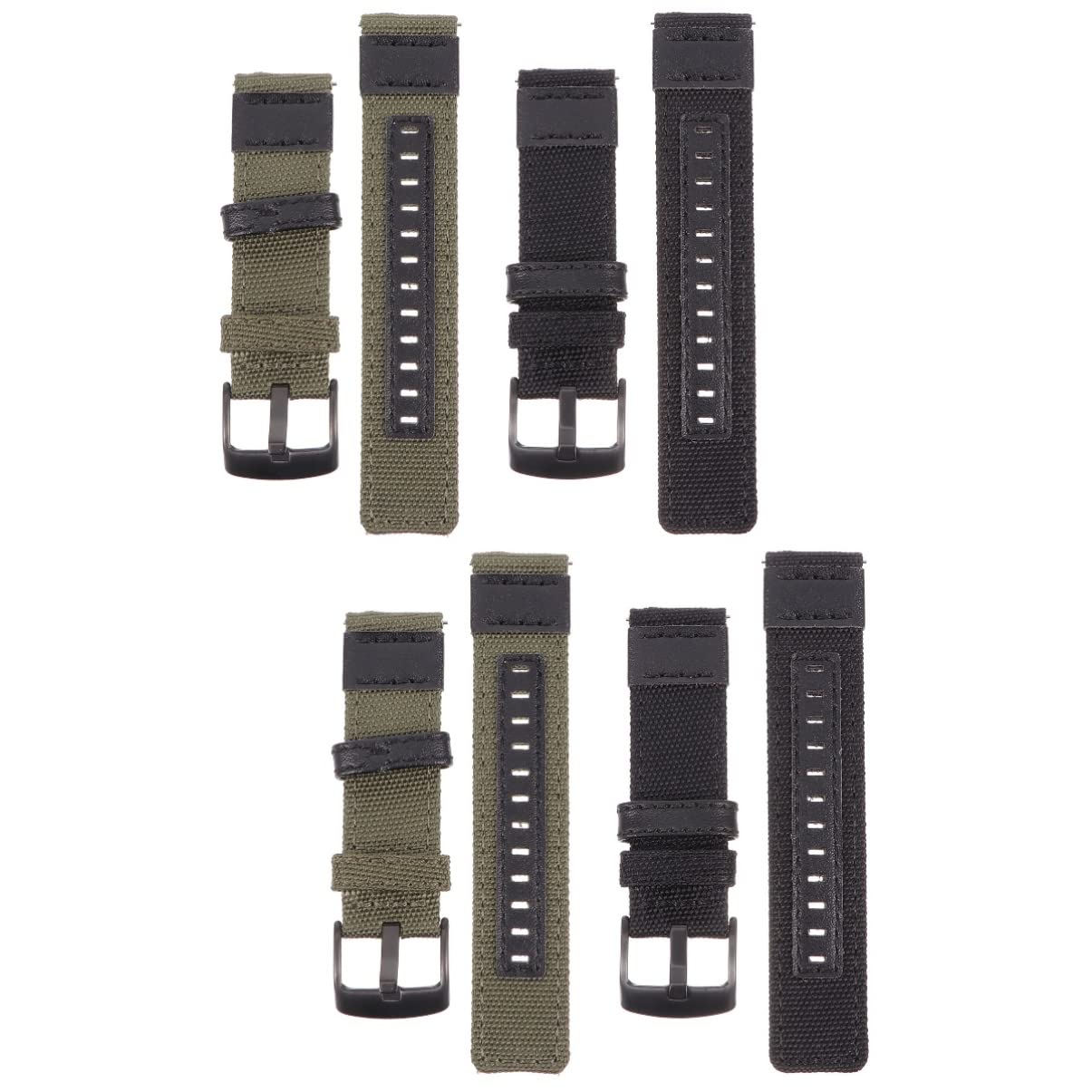 Gatuida 4pièces Bracelets Nylon Canvas Pour Montre Étanche Et Confortable Et Compatible Avec Montres Connectées