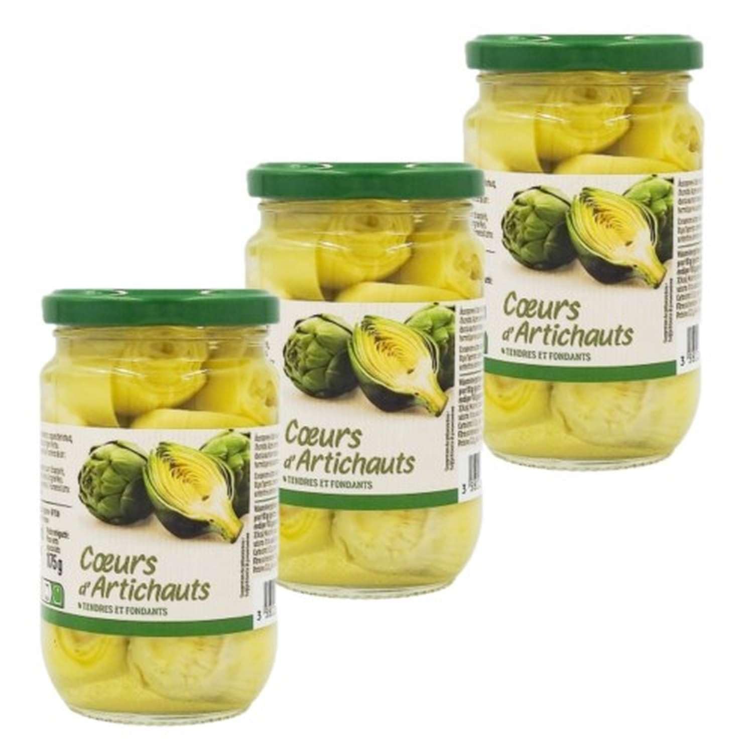 Lot 3x Cœurs d'artichauts - Bocal 175g