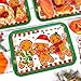 JarThenaAMCS 3Pcs Christmas Serving Trays Reusable Serving Dishes Red Green Gingerbread Man Platter for Xmas Party Sharing Snacks Fruits Dessert, 13 x 10 Inch