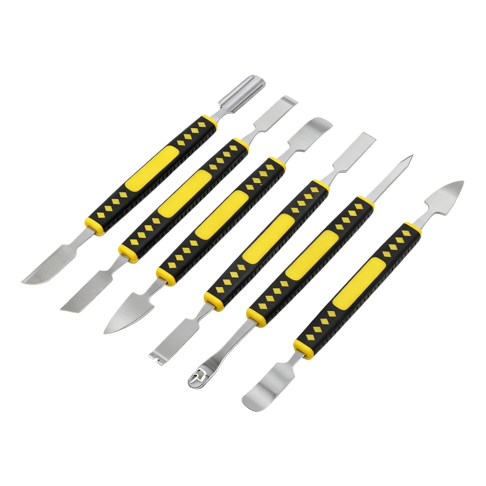 - 6 PCS Dual Ends Metal Spudger Set, Professional Prying Opening Repair Tool Kit Suitable for iPhone IPad Tablet Mobile Phone Electronic Computer Repair Open Shell Repair Kit