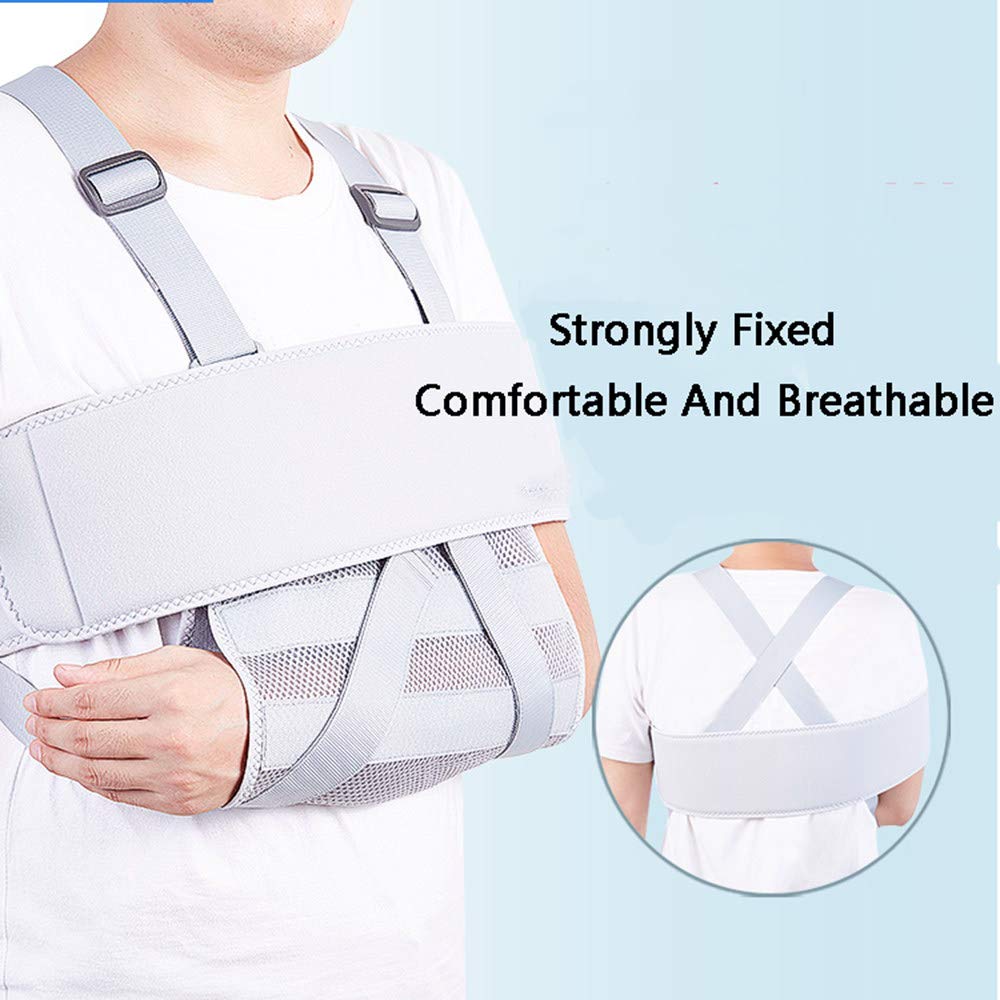 Soporte inmovilizador de Hombro con Cabestrillo para Brazo - Soporte para Brazo con Cabestrillo para Hombro con Soporte para Pulgar para estabilizar, Manguito rotador, Dolor de muñeca en el