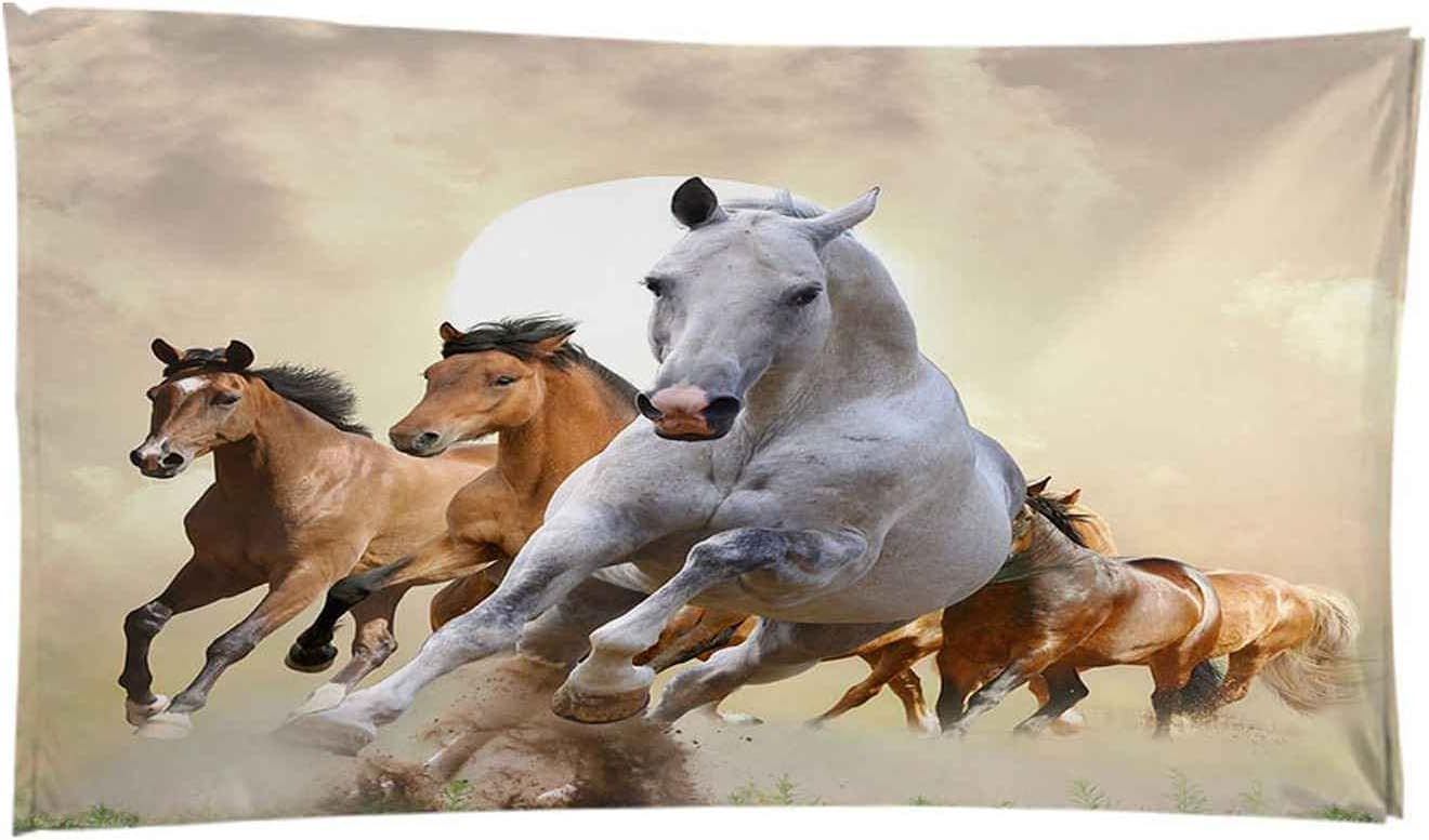 Mikrofaser Strandtuch 3D Drucken Tier Laufendes Pferd Extra Großes Mikrofaser Strandtuch Für Erwachsene, Sandfreies Schnelltrocknend Leichtes Handtuch Für Strand Schwimmen 200 X 200 cm -3Z5G+T0H